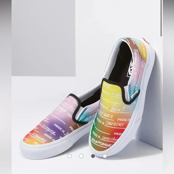 Vans Classic Slip-On - Pride Rainbow Positive Affirmations 7.5 - Picture 3 of 16